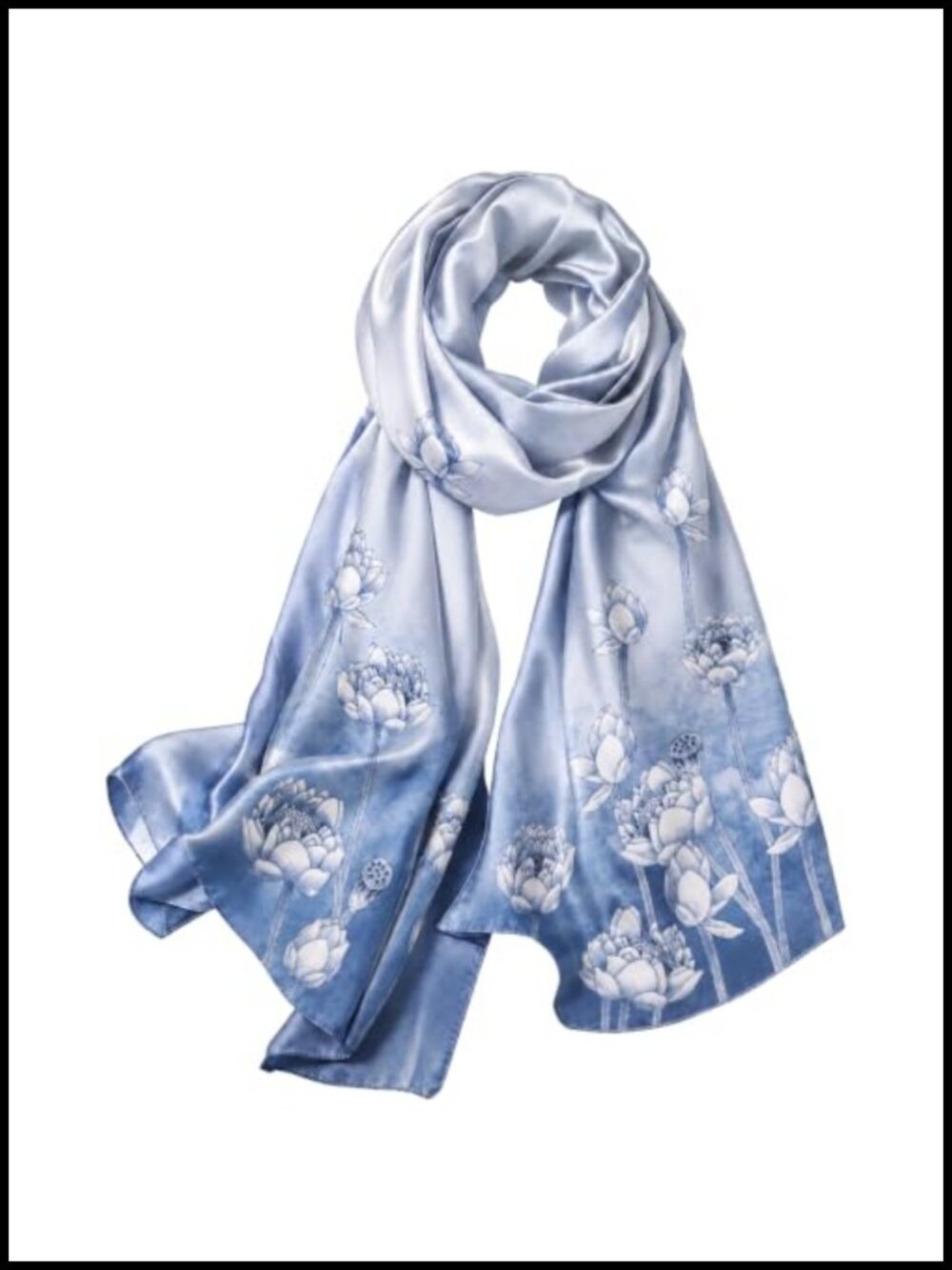 Silk Feel Satin Scarf for Women Oversized Shawl Wrap